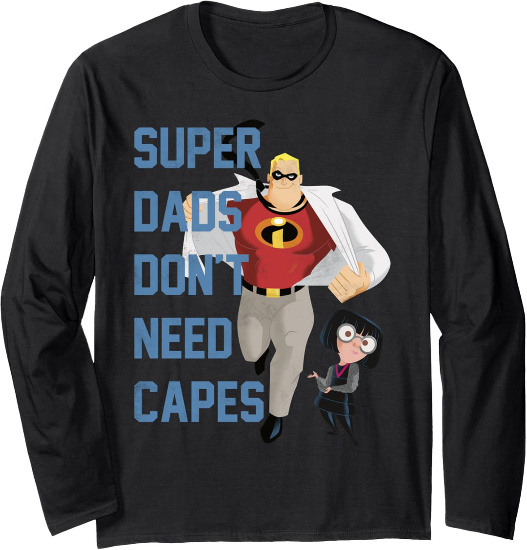 Disney Pixar Incredibles Mr. Incredible Super Dad Text Langarmshirt