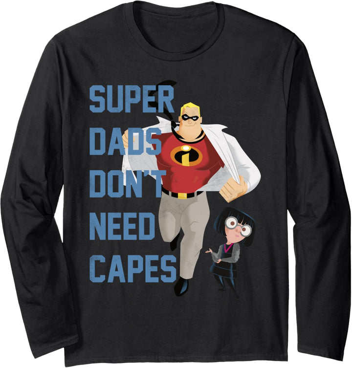 Disney Pixar Incredibles Mr. Incredible Super Dad Text Langarmshirt
