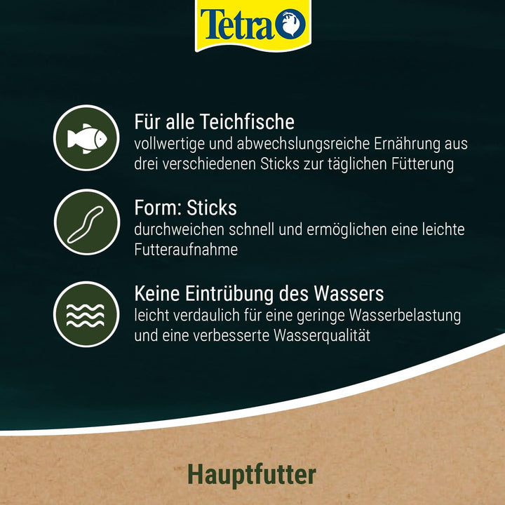 Tetra Pond Variety Sticks - Fischfutter-Mix für Teichfische aus drei verschiedenen Sticks, für die G