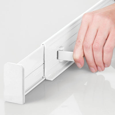 mDesign 8er-Set verstellbarer Schubladeneinsatz – praktischer Schubladen Organizer für Schrank und K
