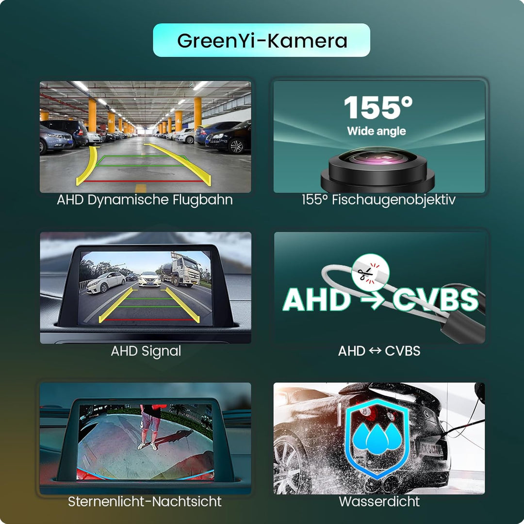 1080P Dynamischer Rückfahrkamera für Audi A4L A5 A3 Q3 Q5 RS6 VW Passat Tiguan Jetta Sharan Lavida S