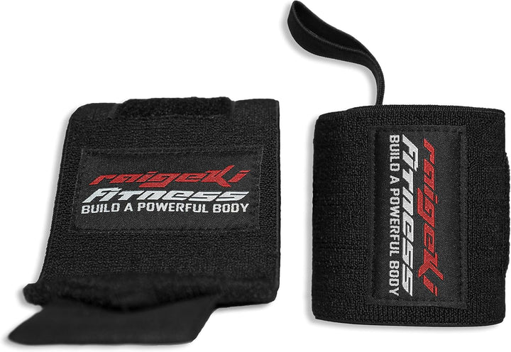 Raigeki Fitness Handgelenk Bandagen [2er Set] Extra starker Halt (+ Trainingspläne) Handgelenkbandag