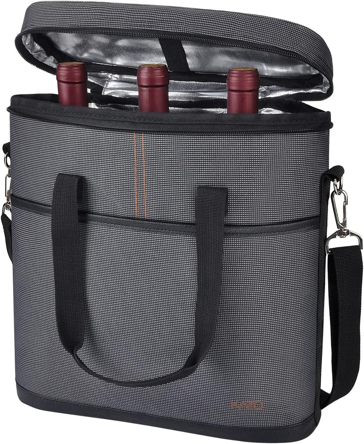 Kato Tirrinia Kühltasche Klein- Flaschenträger für Wein & Bier, gepolsterte weinkühltasche mit isoli