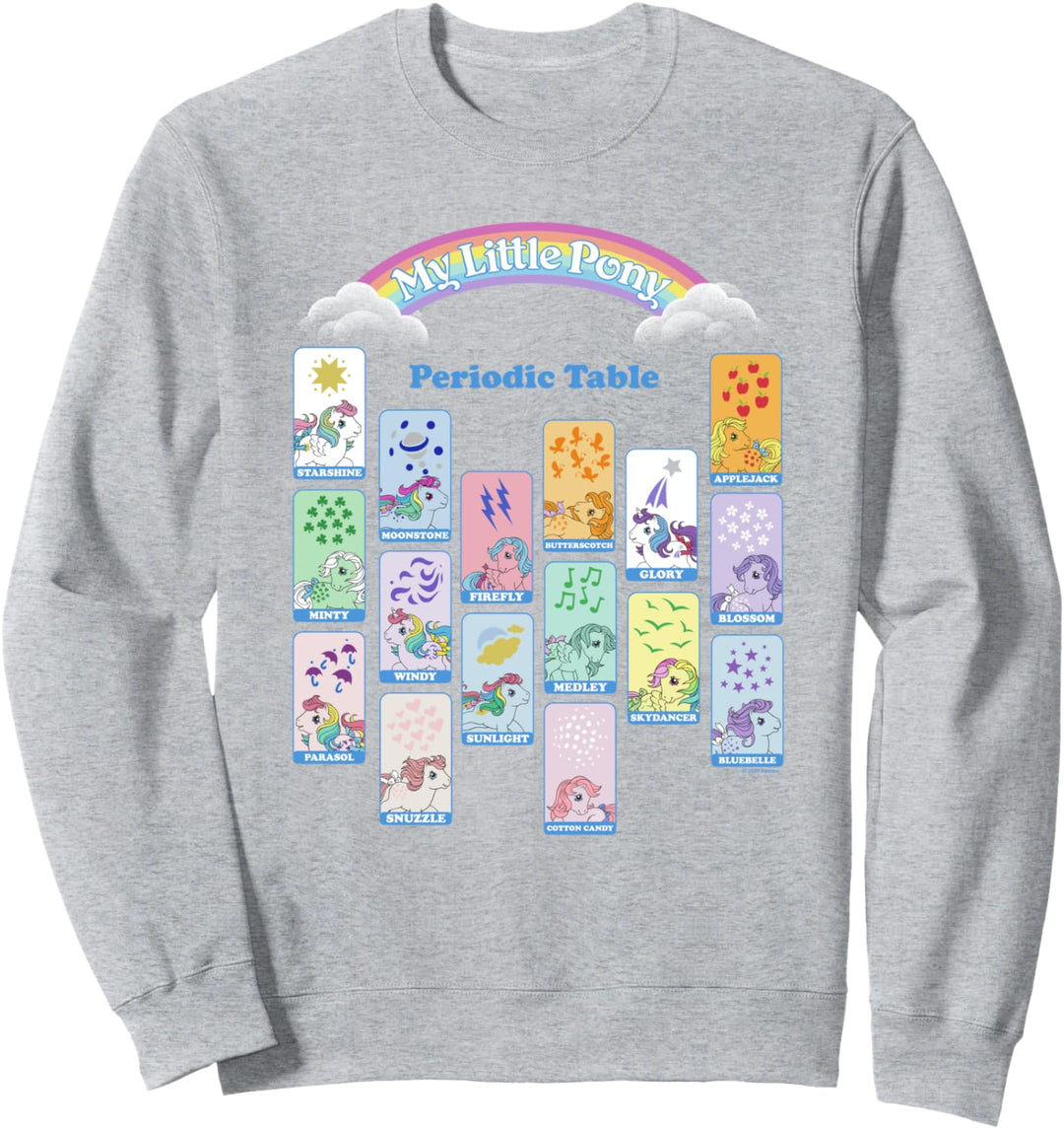 My Little Pony Retro Group Shot Periodic Table Sweatshirt