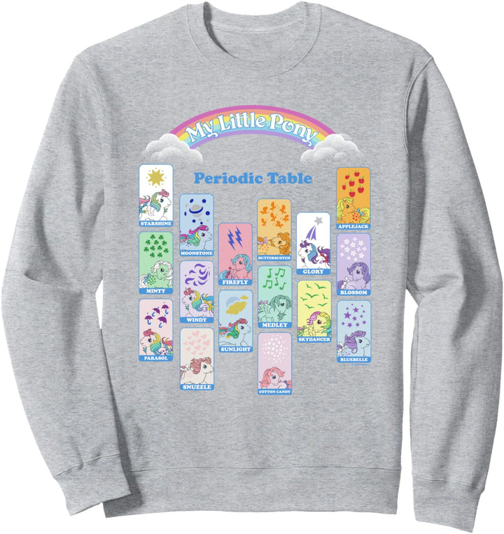 My Little Pony Retro Group Shot Periodic Table Sweatshirt
