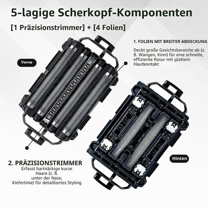 Ersatz-Schermesser WES9032P kompatibel mit Panasonic Arc 5 Rasierern mit 5 Klingen: ES-LV97-K, ES-LV