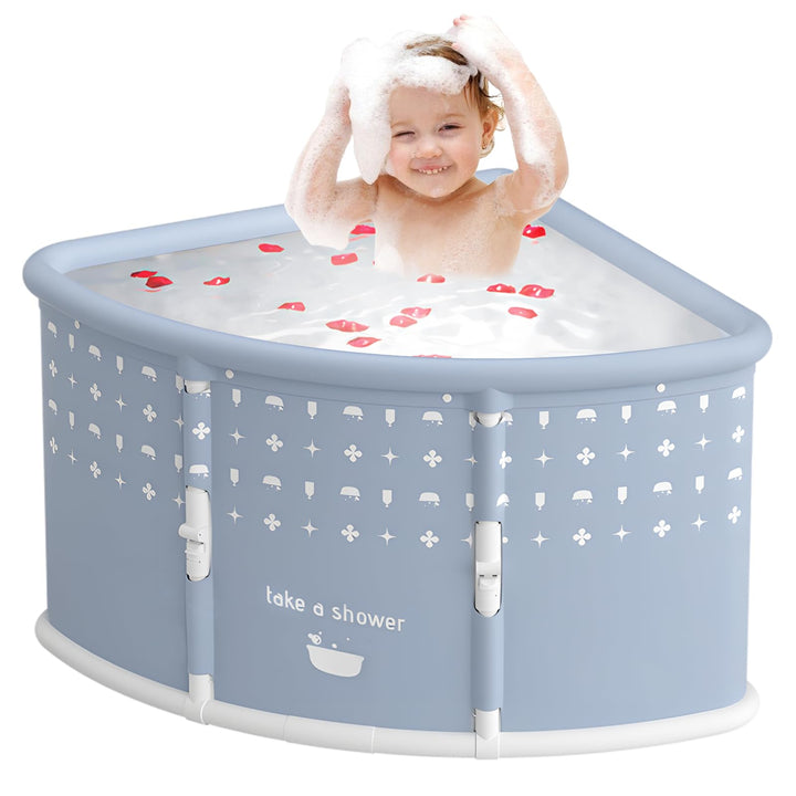 Faltbare Badewanne für Erwachsene, 90x70x55 cm fächerförmige faltbare Badewanne für Erwachsene, Spa-