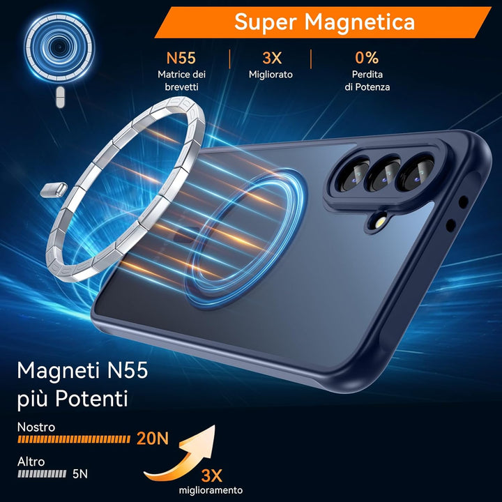 Hensinple Magnetische Schutzhülle für Samsung Galaxy A36 mit gehärtetem Glas, Schutzhülle für Samsun