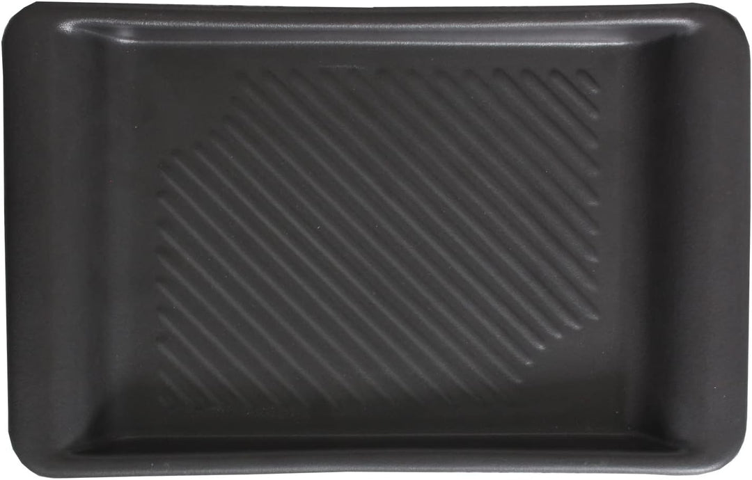 Keramische Grillschale Rechteckig, schwarz Keramik Grill Keramikschale