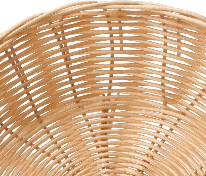 10 Stück Runde Brotkorb Kunststoff, 24 x 6cm Brotkörbchen aus Plastik, Rund Brötchenkorb Brötchenkör