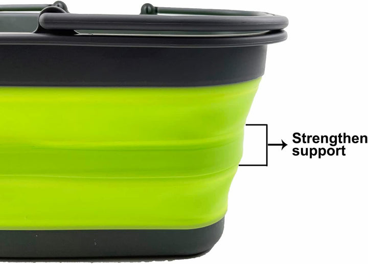 SAMMART 12L zusammenklappbare Wanne mit Griff – tragbarer Outdoor-Picknickkorb/Krater – Faltbare Ein