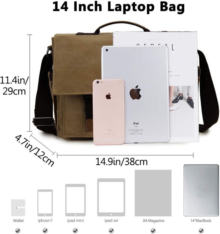 VX VONXURY Umhängetasche für Männer, Leicht Wasserfeste 15,6-Zoll-Laptoptasche Schule Büro Messenger