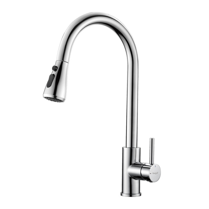 Ibergrif M22136 Wasserhahn Küche Ausziehbar Mischbatterie- Küchenarmatur Edelstahl 360° Schwenkbar,