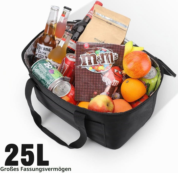Pynhoklm 25L Kühltasche Einkaufskorb Faltbar Picknicktasche Gross Isoliert Lunchtasche Thermotasche
