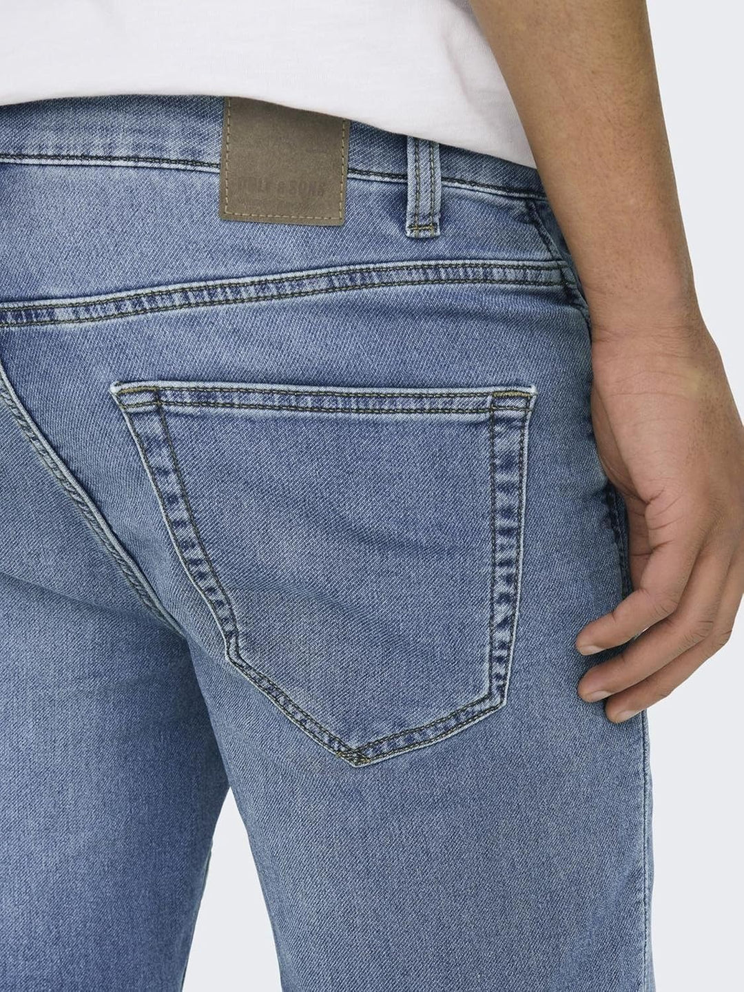 Herren O&S Denim Capri Jeans Shorts 3/4 Bermuda Pants Sommer Hose Kurze Freizeit Trousers ONSPLY XS