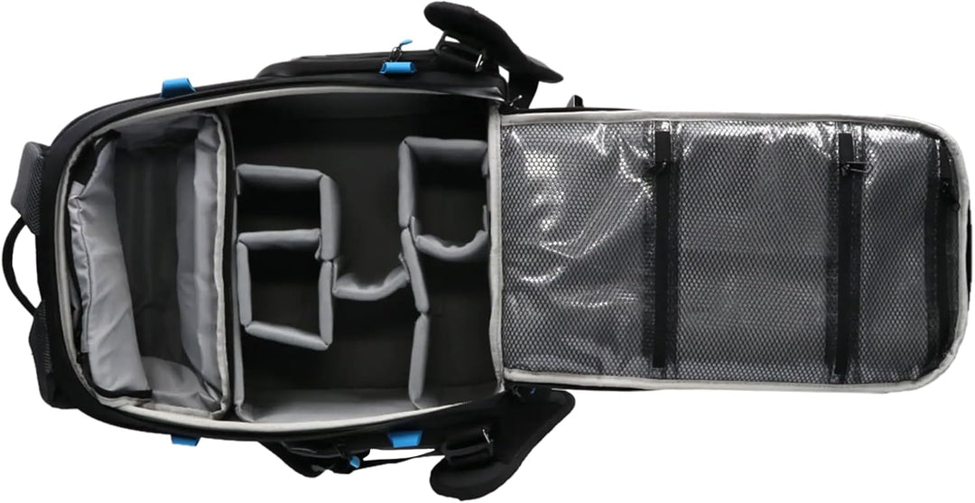 Rollei Fotoliner Ocean Pro: Grosser Kamerarucksack in Schwarz aus 49 recycleten PET-Flaschen, Handge