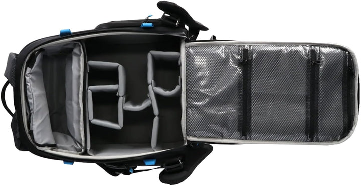 Rollei Fotoliner Ocean Pro: Grosser Kamerarucksack in Schwarz aus 49 recycleten PET-Flaschen, Handge