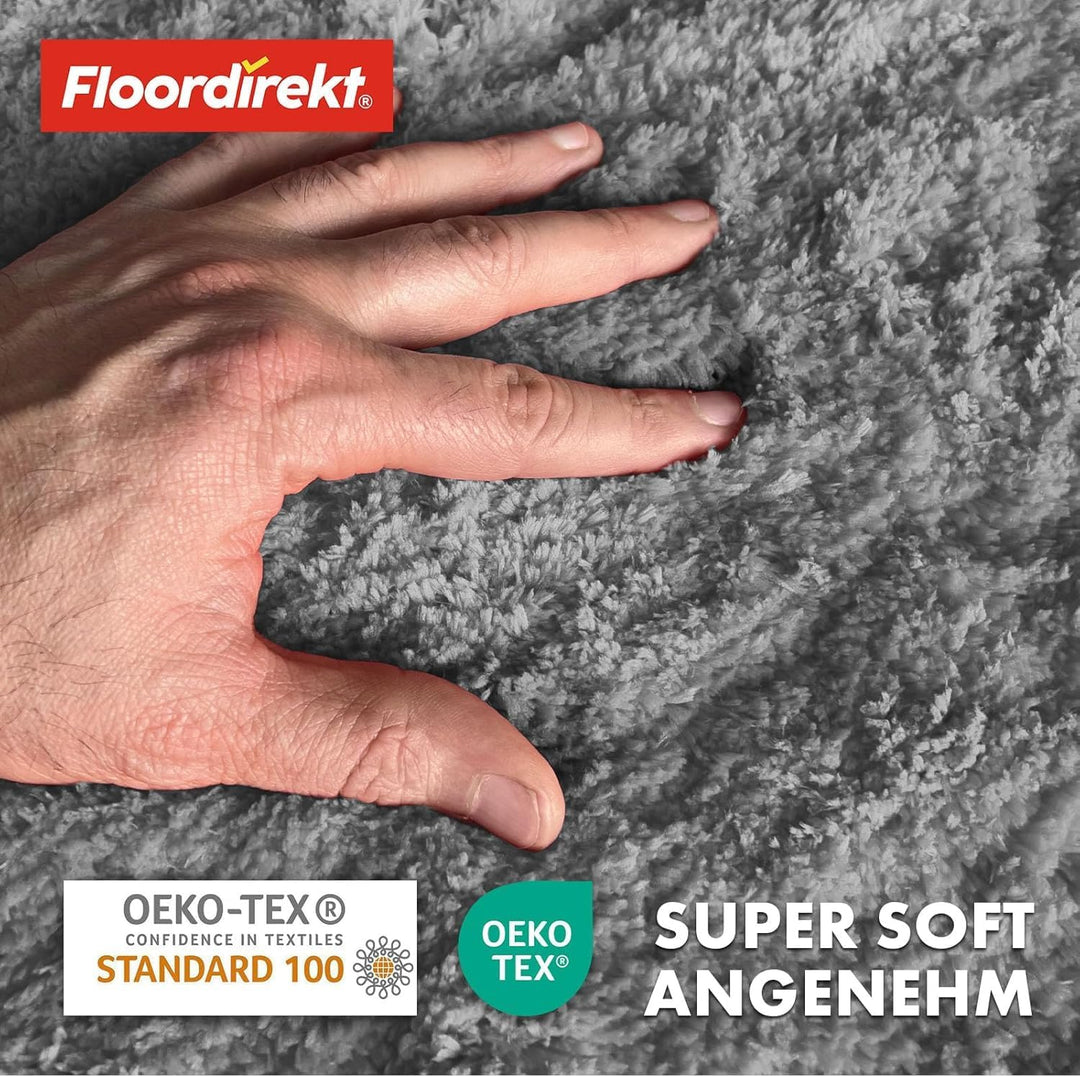 Floordirekt Badematte Sky - Badezimmerteppich - Weicher, dichter Hochflor - Rutschhemmend & Schnell