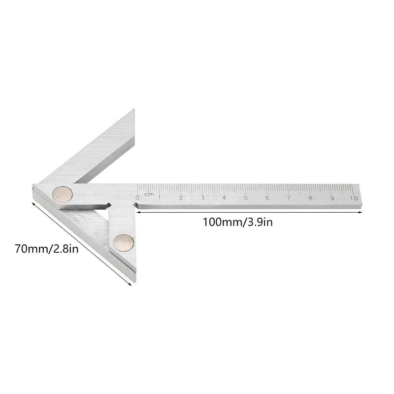 FTVOGUE Messwerkzeug Zentrierquadrat 100 * 70mm Zentriermass Runder Balkenmarkierungszentrum Finder