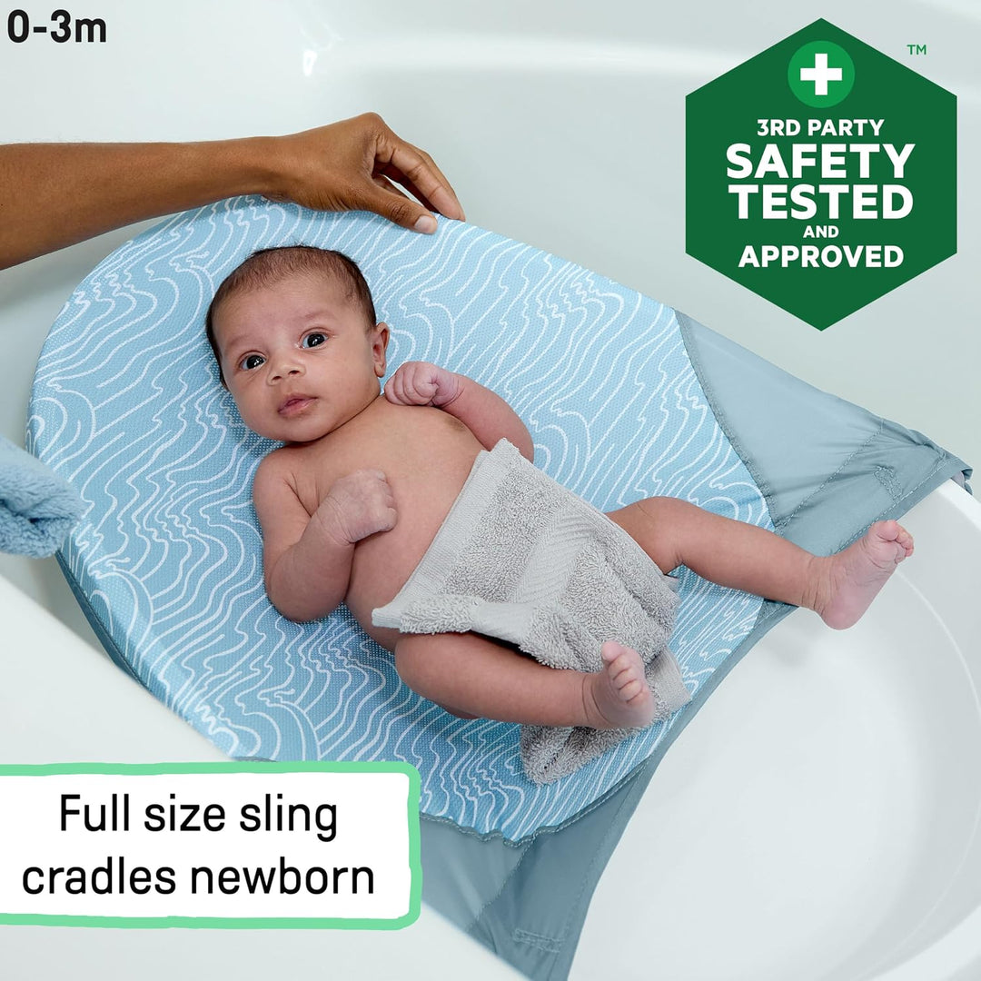Ingenuity Full Comfort 3-in-1-Badewanne, 3-Phasen-Nutzung, Stützendes Tragetuch, Gestützter Sitz, OM