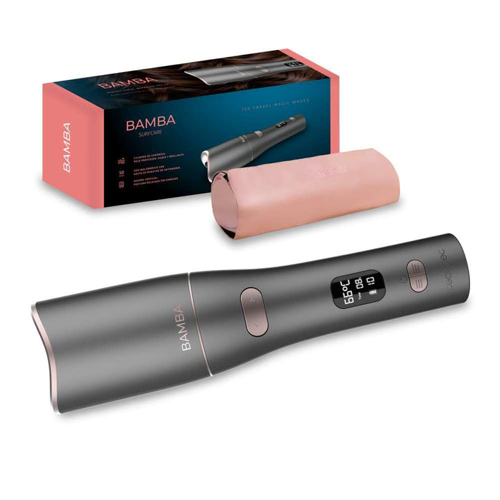 Cecotec Lockenstab Bamba SurfCare 850 Magic Waves Vision. Digitalmotor, Keramikumhüllung des Zylinde