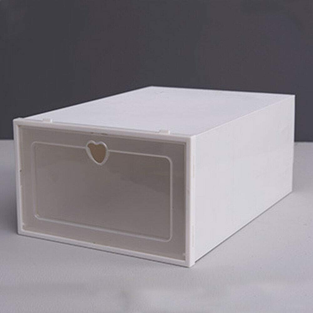 TFCFL 20x Schuhboxen Schuhbox Stapelbox Aufbewahrungsbox, stapelbar und faltbar,durchsichtig,aus Pla