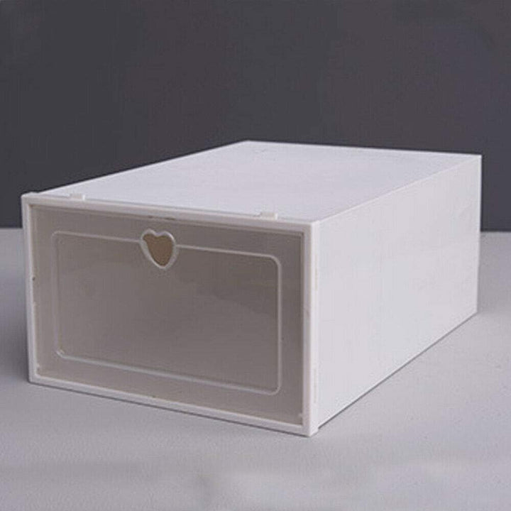 TFCFL 20x Schuhboxen Schuhbox Stapelbox Aufbewahrungsbox, stapelbar und faltbar,durchsichtig,aus Pla