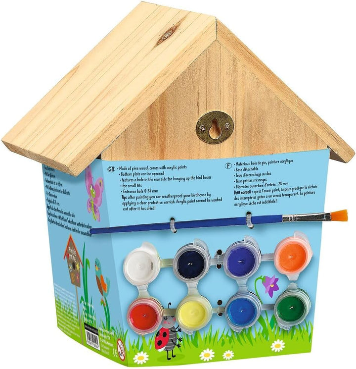 moses. Krabbelkäfer Vogelhäuschen, Holz-Vogelhaus zum DIY bemalen, Aus Kiefernholz mit Acrylfarben u