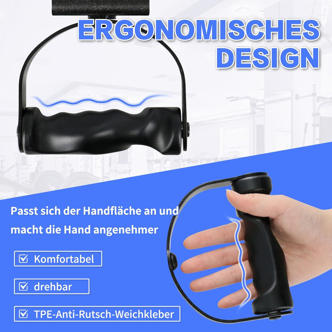 HXD-ERGO Klimmzuggriffe Rotierbar Klimmzugstange Türrahmen Klimmzug Fitness Griffe Accessoires für W