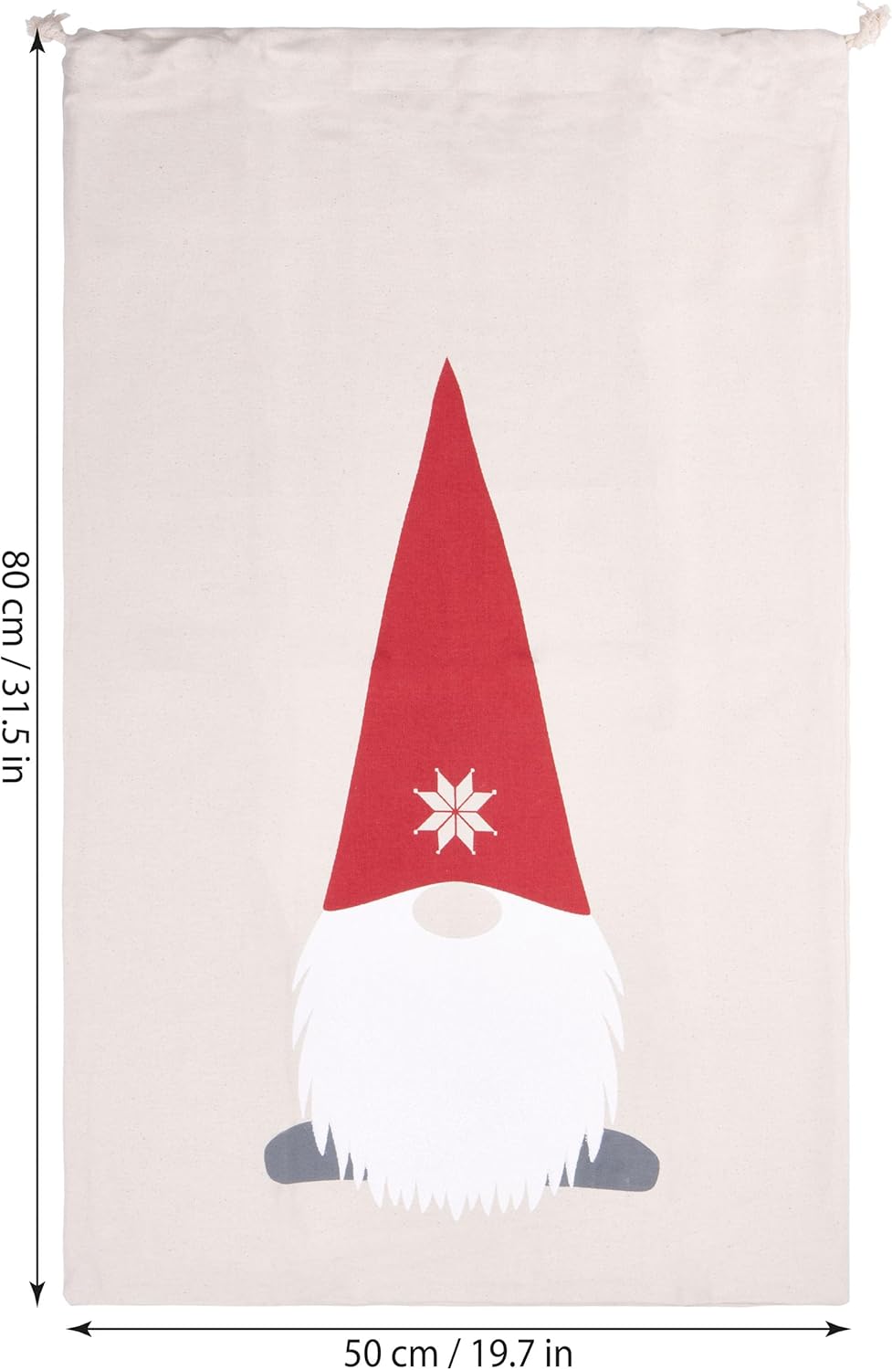 BRUBAKER 3er Set Weihnachtssack - 80 cm Geschenksack mit weihnachtlichen Motiven - Nikolausbeutel zu