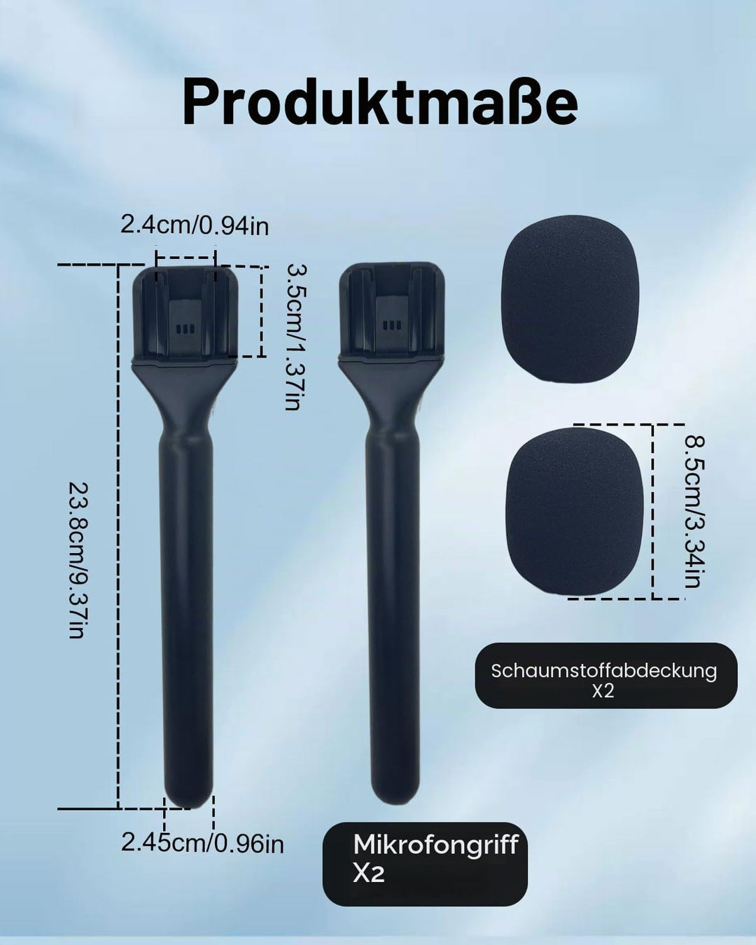 Mic Ständer Halter für DJI Mic Mini/1/2 für Rode Go/GO II für Hollyland Lark M2/A1, Interview Mikrof