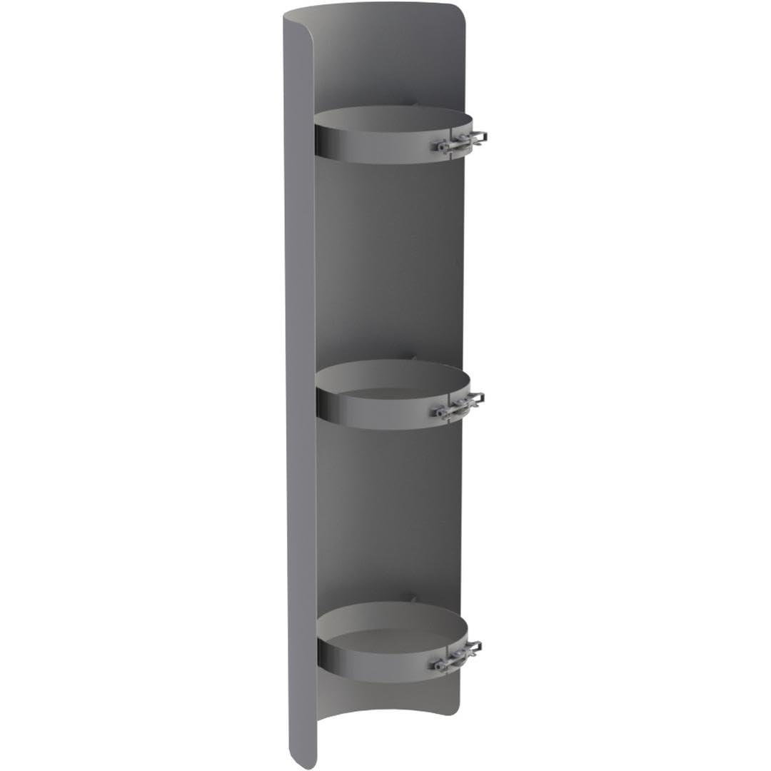 Feuercampus Ofenrohr Strahlungsschutz 150 mm, 75 cm, Gussgrau, hitzebeständiges Stahlblech, CE-zerti