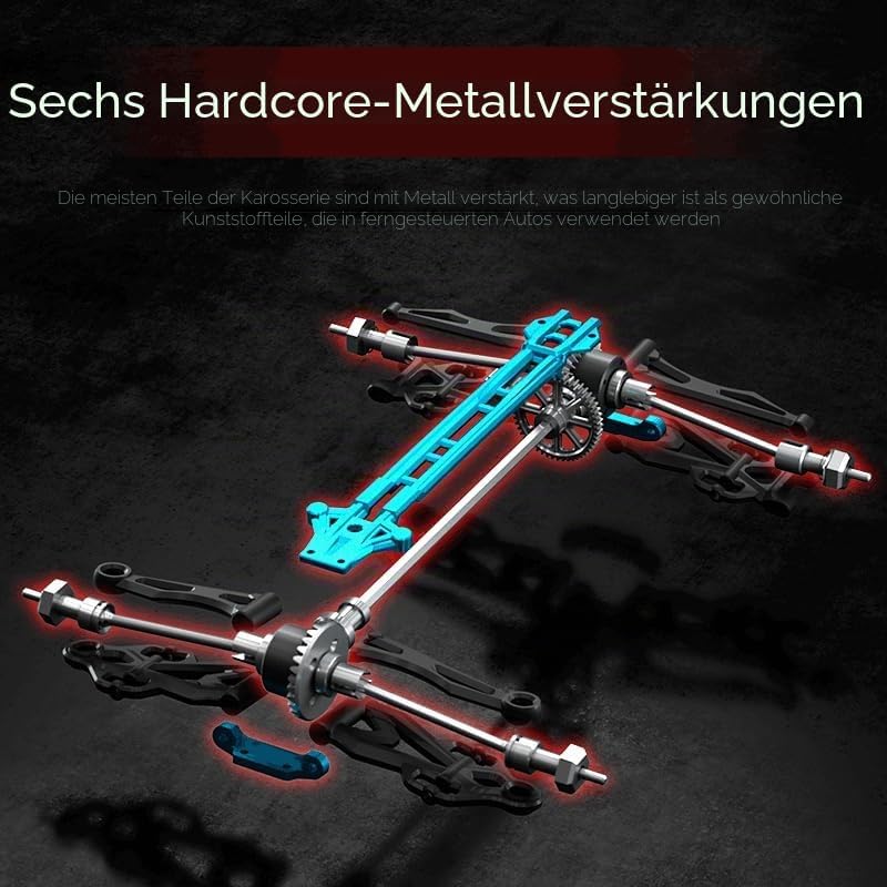 X-Verse 16103PRO Ferngesteuertes Auto Bürstenlose, 1:16 70KM/H Wasserdichtes RC Autos, 4WD All Terra