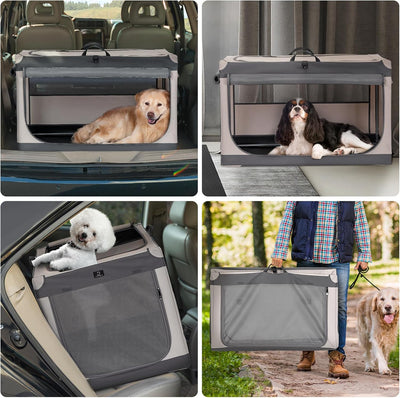 A 4 Pet Hundebox faltbar grosse Hunde Auto Transportbox Hund Soft tragebar Hundebox für zuhause, lei