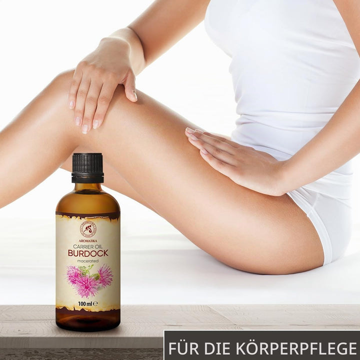 Klettenwurzel Öl 100ml - Rein Klettenwurzelöl - Arctium Lappa Wurzel - Klettenöl - Bestes Kuröl und