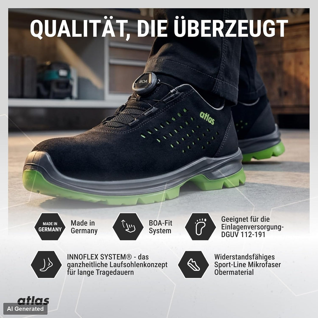 Atlas 44 EU Schwarz Grün, 44 EU Schwarz Grün