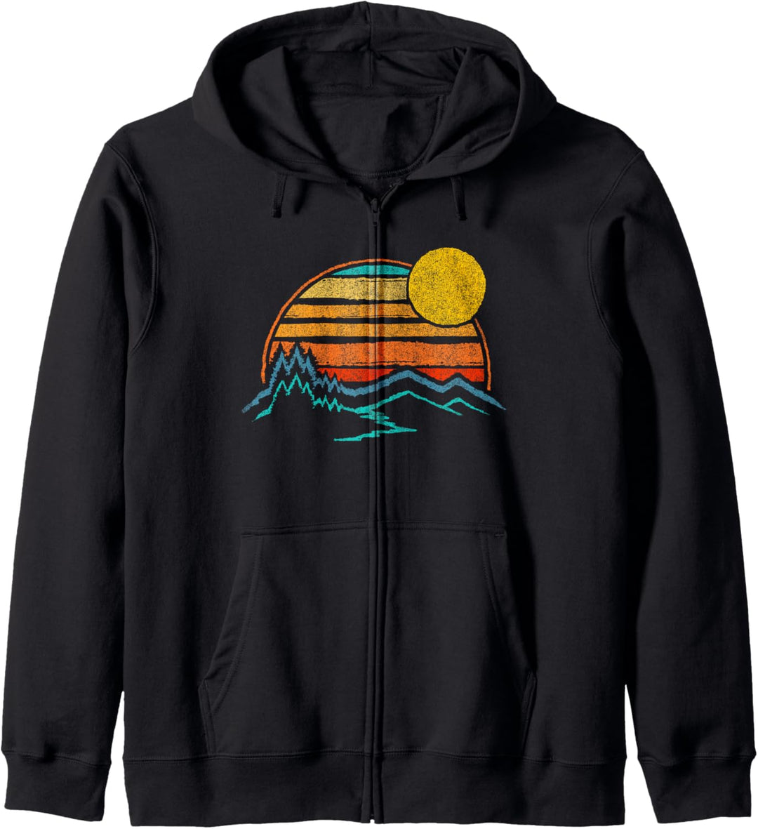 Trendy Colored Line Sunset Fire Trail Kapuzenjacke