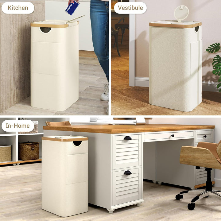 YOUDENOVA 100L Pfandflaschen Sammelbehälter mit Deckel & Geruchsdicht, Mülleimer Küche, Flaschensamm