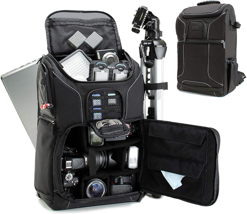 USA Gear DSLR Kamerarucksack, Foto Rucksack Anti-Shock Kameratasche mit 43,18 cm Laptop-Tasche, Wass