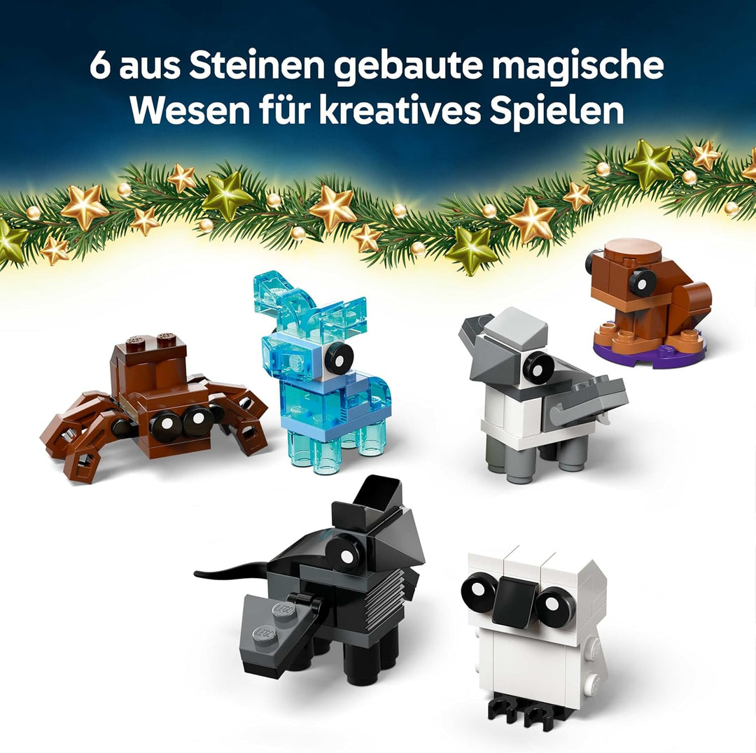 LEGO Harry Potter Adventskalender 2025 - Weihnachten Spielzeug mit 24 Überraschungen - 8 Minifiguren