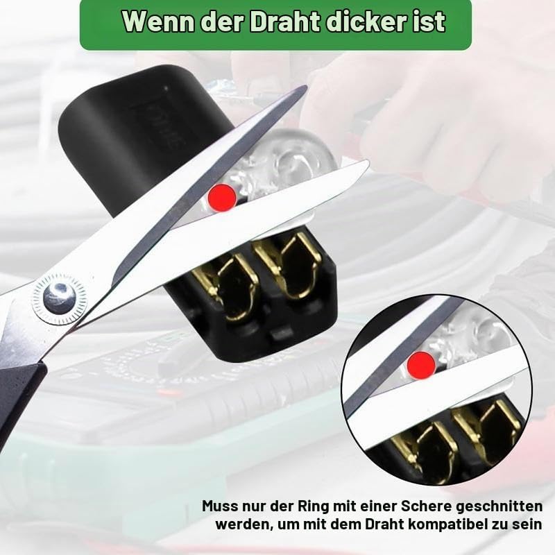 BMT xms Kabelverbinder 2-Polig, 18-22AWG Draht-Schnellspleiss-Steckverbinder, 2-Polig Kabel Steckver