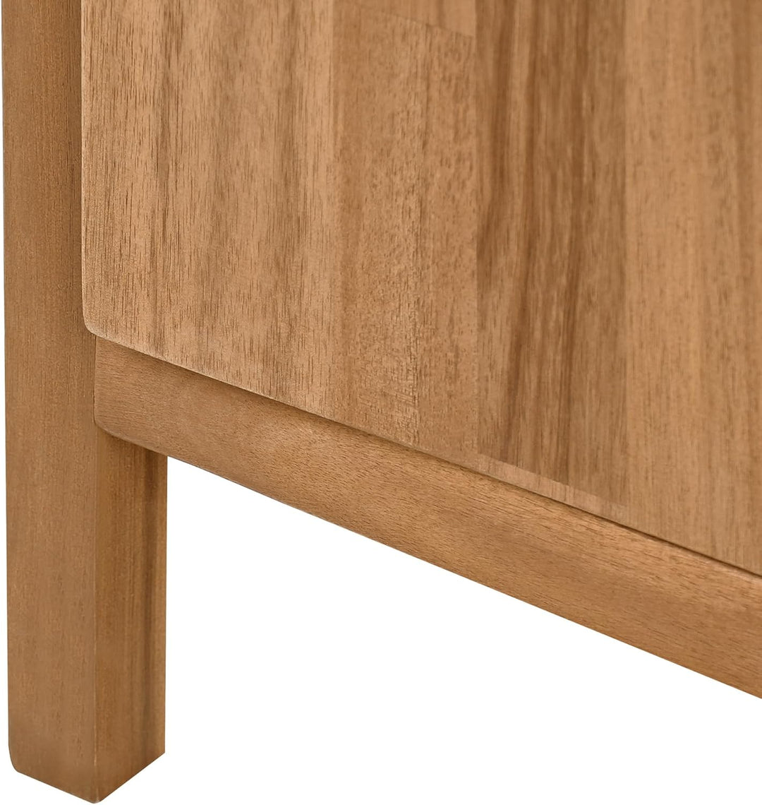 Beliani Outdoor-Küchenschrank Akazienholz braun schmal 50x50x90 cm mit Tür Venosa