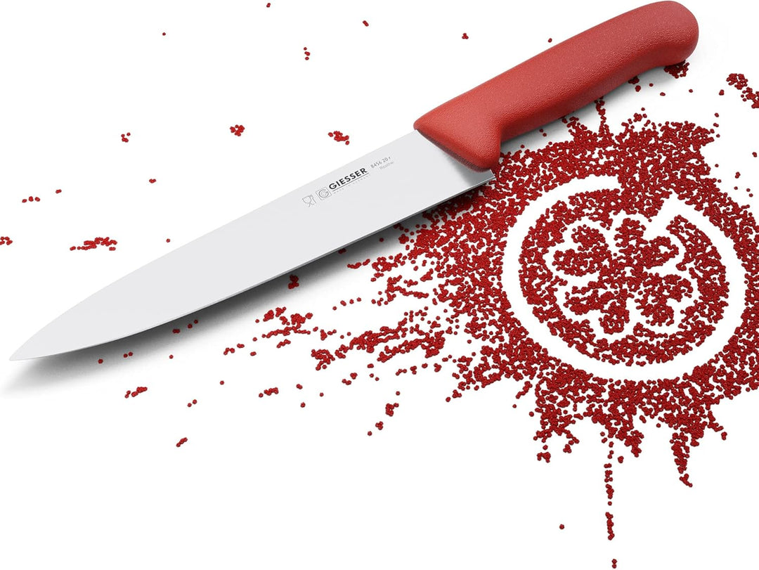 Giesser seit 1776 - Made in Germany - Tranchiermesser rot, Basic Red, Klinge 20 cm, rutschfest, schm