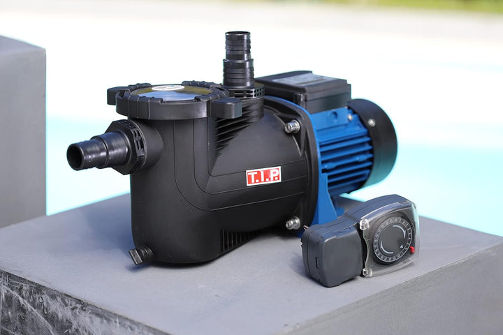 T.I.P. 30443 Poolpumpe Filterpumpe Umwälzpumpe SPP 400 FT mit Timer und Vorfilter (bis 10.000 l/h Fö