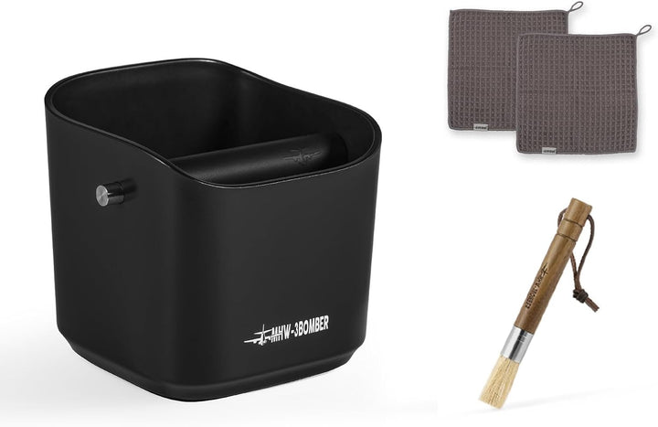 MHW-3BOMBER Kaffee-Klopfbox, Espresso-Abfalleimer, 22 Tassen, 1,2 l, mit Kaffee-Reinigungsbürste, 2