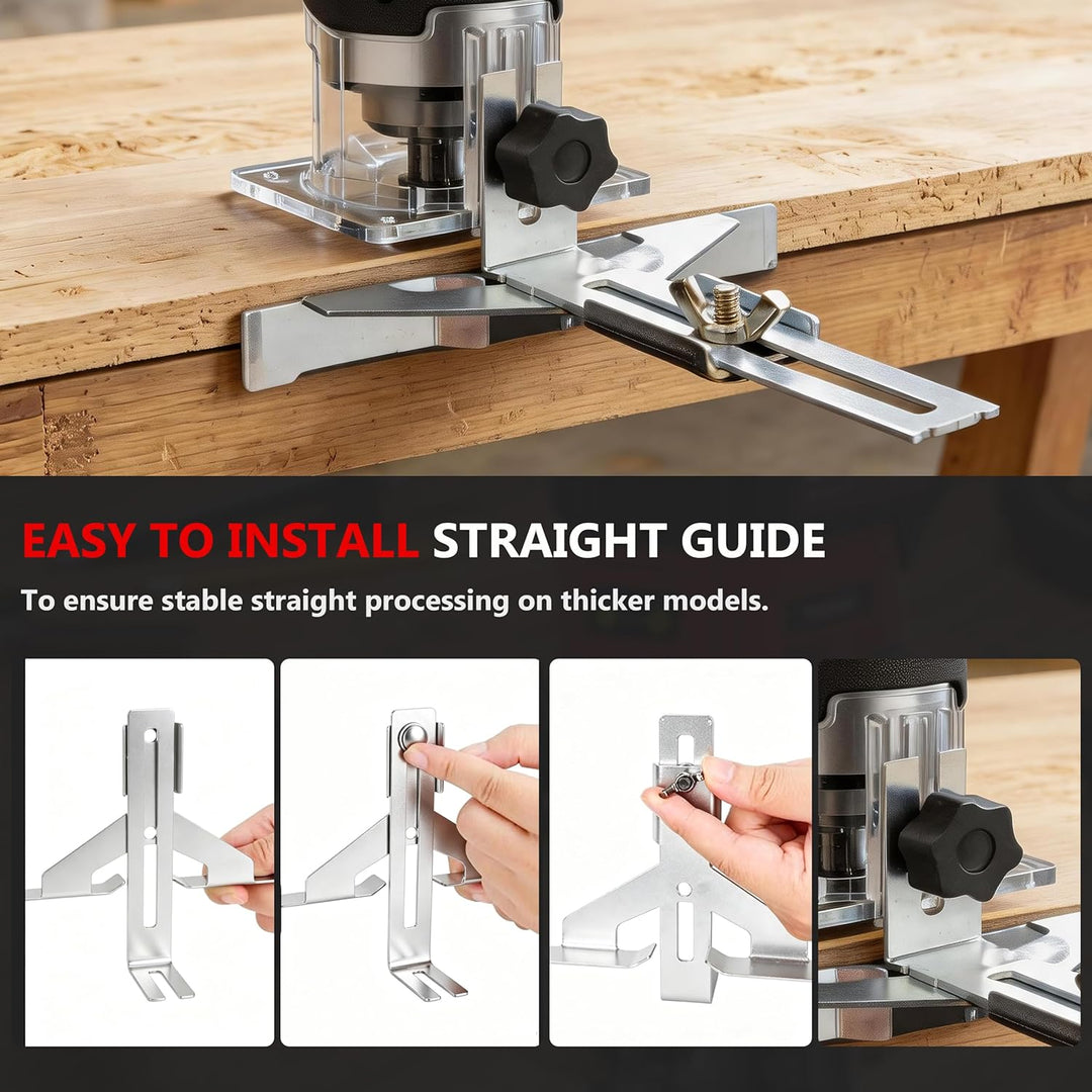 Akku-Holzhobel 20V, tragbare Mini Oberfräse mit 2 x 4,0 Ah Akkus und bürstenlosem Motor, 6 variable