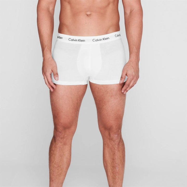 Calvin Klein Herren 3er Pack Boxershorts Low Rise Trunks Unterwäsche M Weiss, M Wei&#xDF;