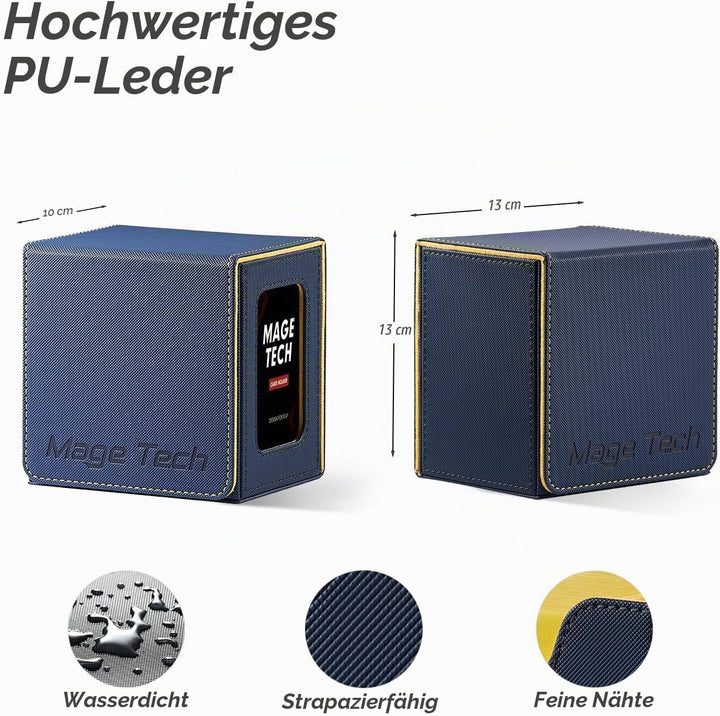 Commander Deckbox für MTG - Patentiertes Design, Commander Display, passt für 100 doppelt eingehüllt
