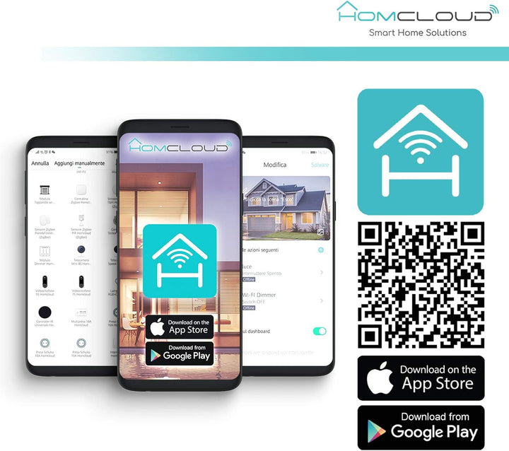 Homcloud CTW Digital Chronothermostat Smart Wi-Fi für Gas- und Wasserboiler, Wand- oder Standmontage