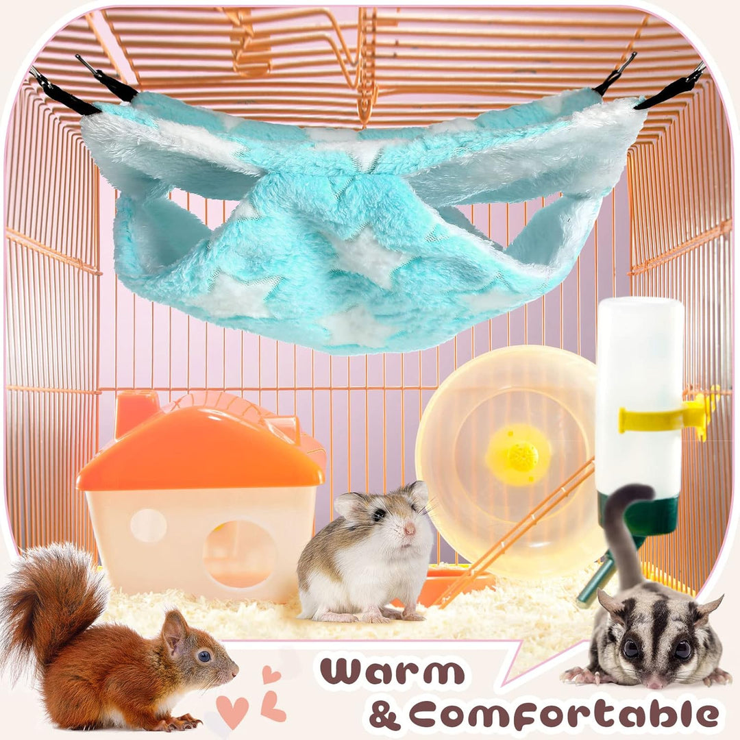4 Stück Meerschweinchen Hängematten für Ratten Frettchen Hängematte für Kleintier Weich Warmes Fleec